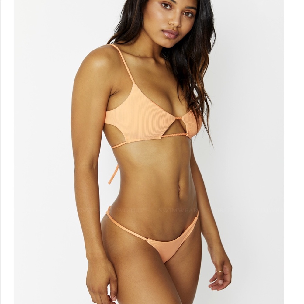 Frankie’s bikinis in Willa sunrise color